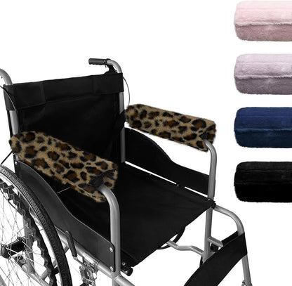 SPRING SEAON Wheelchair Armrest Pads Covers Fuzzy Desk Chair Arm Pads Soft