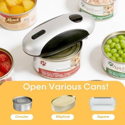 Electric Can Openers in 2026: Automatic Can Opener Electric with Rechargeable. The Can Opener Creates A Smooth Edge, Making It The Best Gift for Seniors And Kids. White