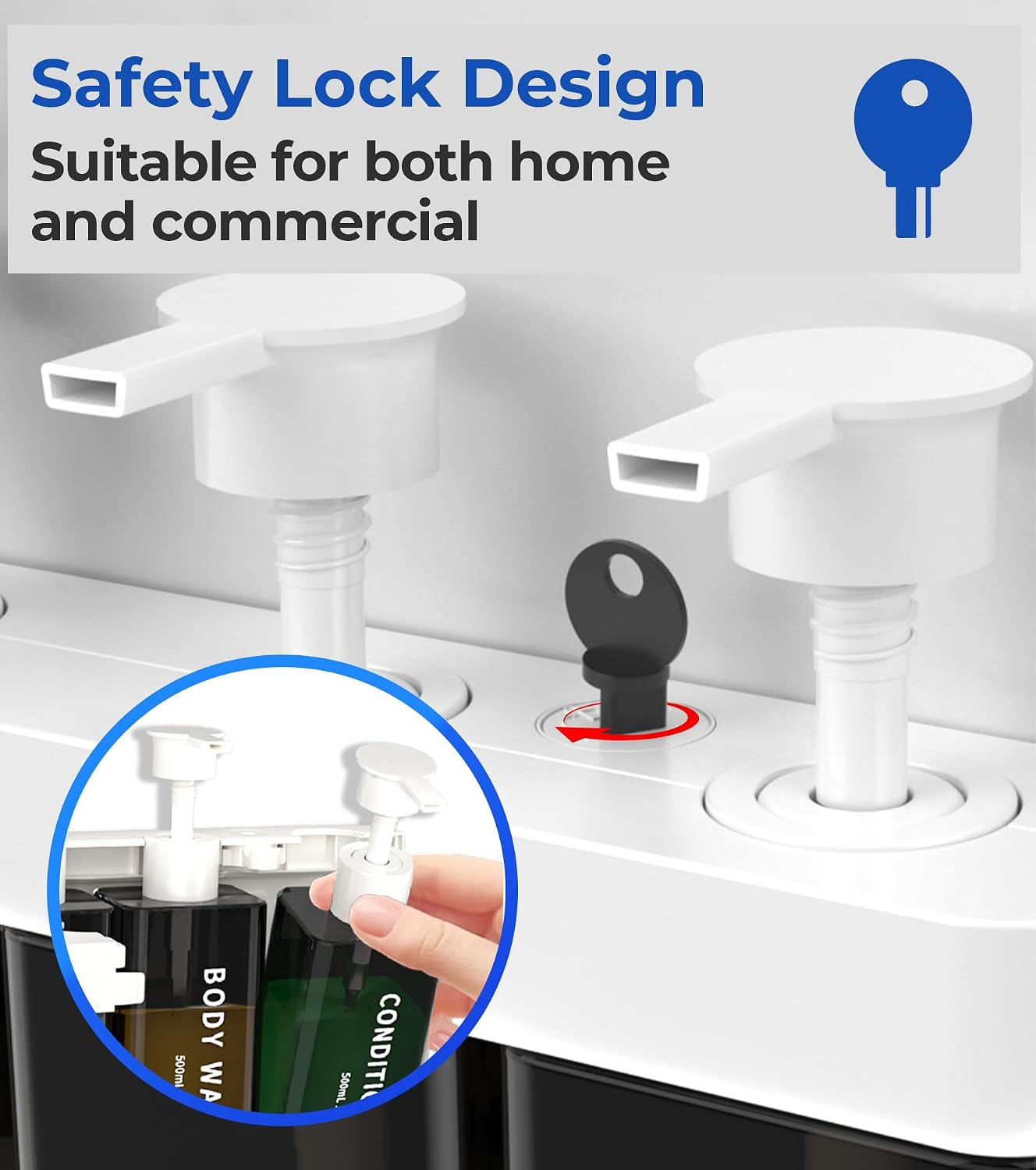 Shampoo and Conditioner Dispenser Shower Soap Dispenser 3 Chamber No Drill, 3 * 16.9 fl.oz Shampoo Dispenser for Shower Wall Mounted Shower Shampoo Dispenser 3 Chamber for Bathroom Hotel Black