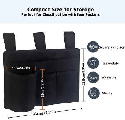 Bedside Storage Caddy, Bunk Bed Storage Bag, Hanging Bedside Organizer