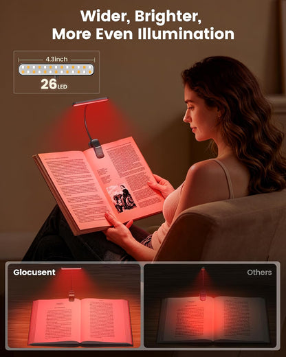 Glocusent 26 LED Reading Lights for Books in Bed, Ideal Gifts for Reader