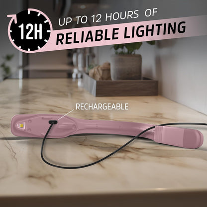 Energizer Flex-R LED Rechargeable Book Light for Reading in Bed, Reading Light with Warm LED Color, Long-Lasting and Lightweight, Pink