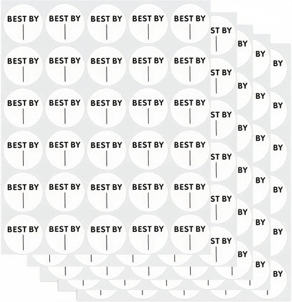 300 Pcs Expiration Date Stickers, 1 Inch Round Blank Best By Labels, Self Adhesive Food Date Stickers for Food Containers, Refrigerator, Freezer, Meal Prep, Restaurant and Food Service Use