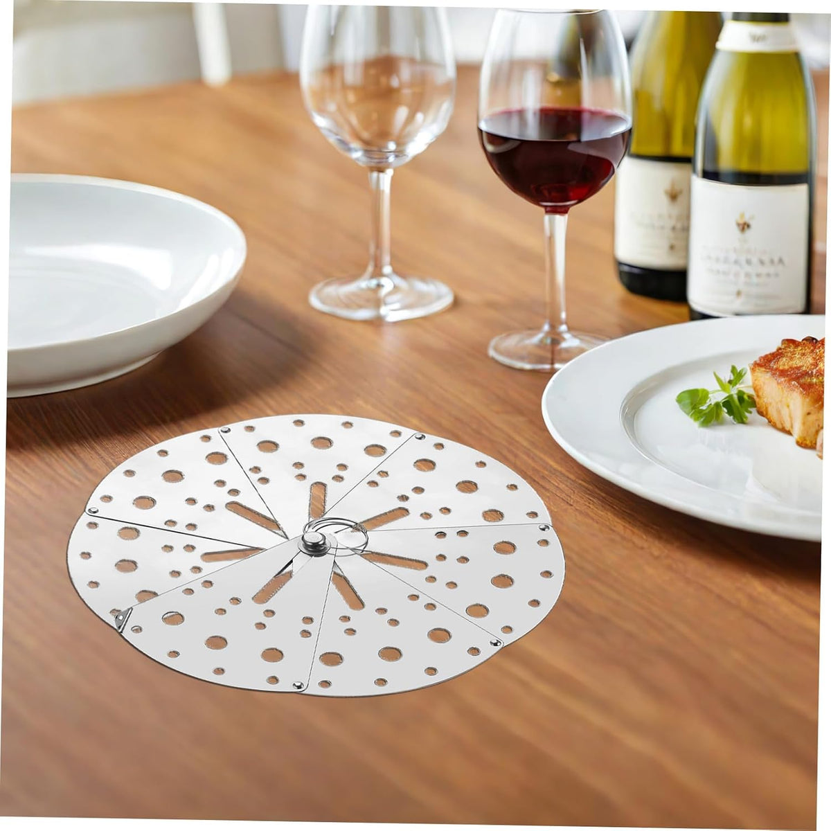 FOMIYES Adjustable Stainless Steel Spill Stopper Cover Anti-overflow Lid Multifunctional Pot Lid for Kitchen Cooking