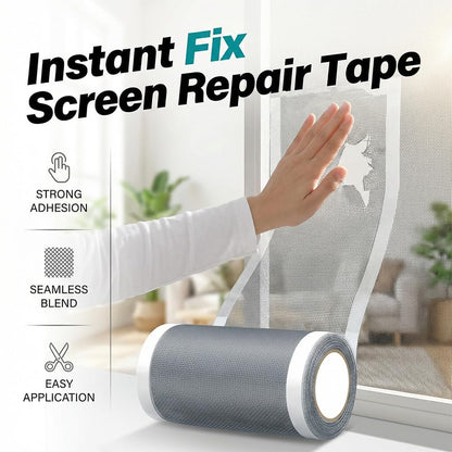 2Pcs Strong Adhesive Fiberglass Screen Repair Tape, Self-Adhesive Mesh Patch for Window Door Mosquito Net, Tent RV Patio Pool Netting, Weather Resistant Long Lasting DIY Repair（3 in*16 FT
