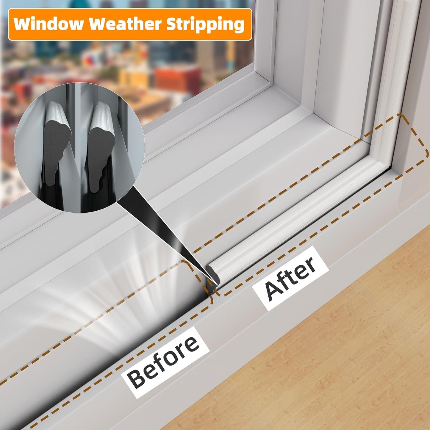 3 Pack*16.4 Ft Self-Adhesive Wedge Foam Window Weather Stripping Door Seal Strip, Soundproof Exterior Front Door Frame Gap Filler, Draft Stopper Foam Tape Noise Light Blocker (Black)