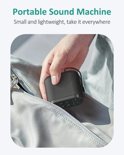 Portable Travel Sound Machine White Noise Machine for Sleeping : Super Long-Lasting & Rechargeable Battery, Headphone Jack, 21 Sounds, Noise Canceling for Office Privacy, Home, Adults, Baby, Gift