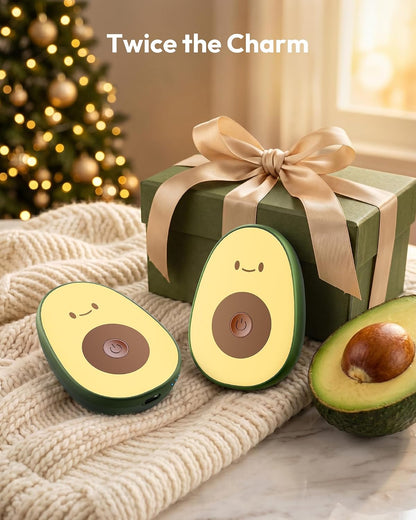 Gaiatop Rechargeable Hand Warmers 2 Pack, Magnetic, Avocado | Cute Gifts, 3 Heat Levels, Electric Pocket Heater, Reusable Design, Stocking Stuffers for Women, Men, Outdoor, Camping, Golf
