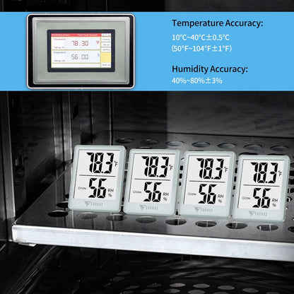 DOQAUS Digital Hygrometer Indoor Thermometer Humidity Meter, Black | Mini Room Thermometer, 5s Fast Refresh, Accurate Temperature and Humidity Monitor for House, Baby Room, Greenhouse, Incubator