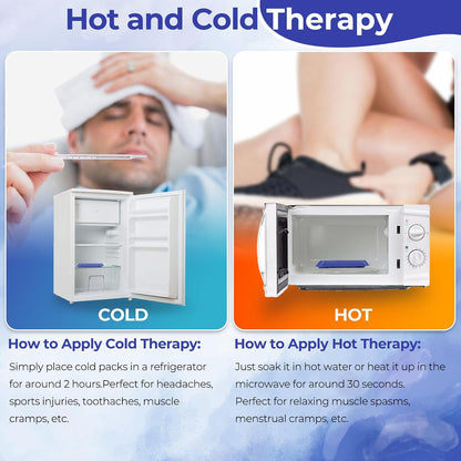 Ohuhu Ice Pack for Injuries Reusable 2 Pack 14"x11" Hot Cold Pack Wrap