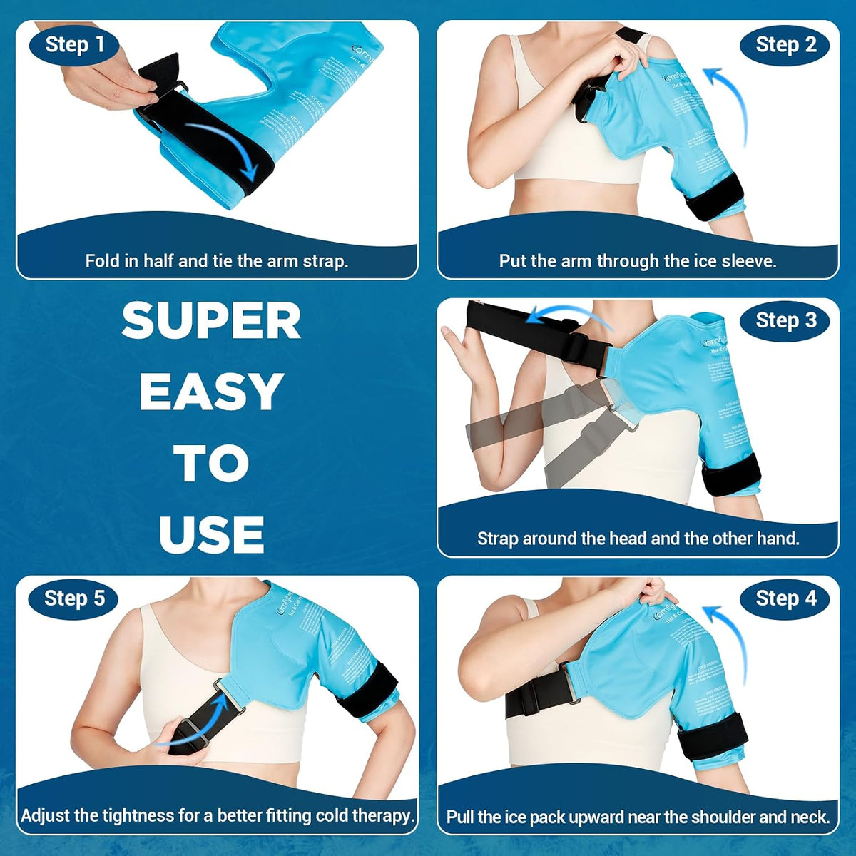 Comfytemp Shoulder Ice Pack, Rotator Cuff Cold Therapy Wrap (Large/X-Large)