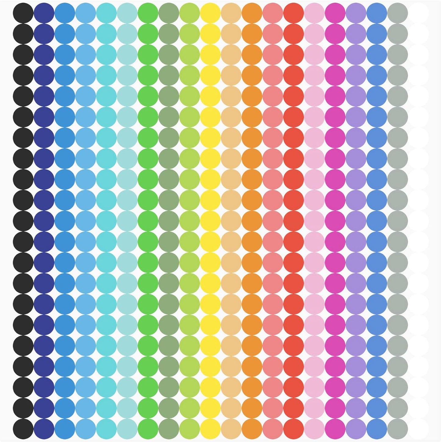 6720 PCS Small Dot Stickers Round Color Coding Labels Circle Dot Stickers Label Sticker in 20 Colors for Office,Classroom