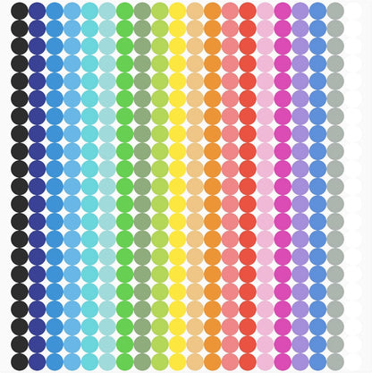 6720 PCS Small Dot Stickers Round Color Coding Labels Circle Dot Stickers Label Sticker in 20 Colors for Office,Classroom