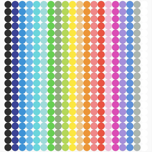 6720 PCS Small Dot Stickers Round Color Coding Labels Circle Dot Stickers Label Sticker in 20 Colors for Office,Classroom