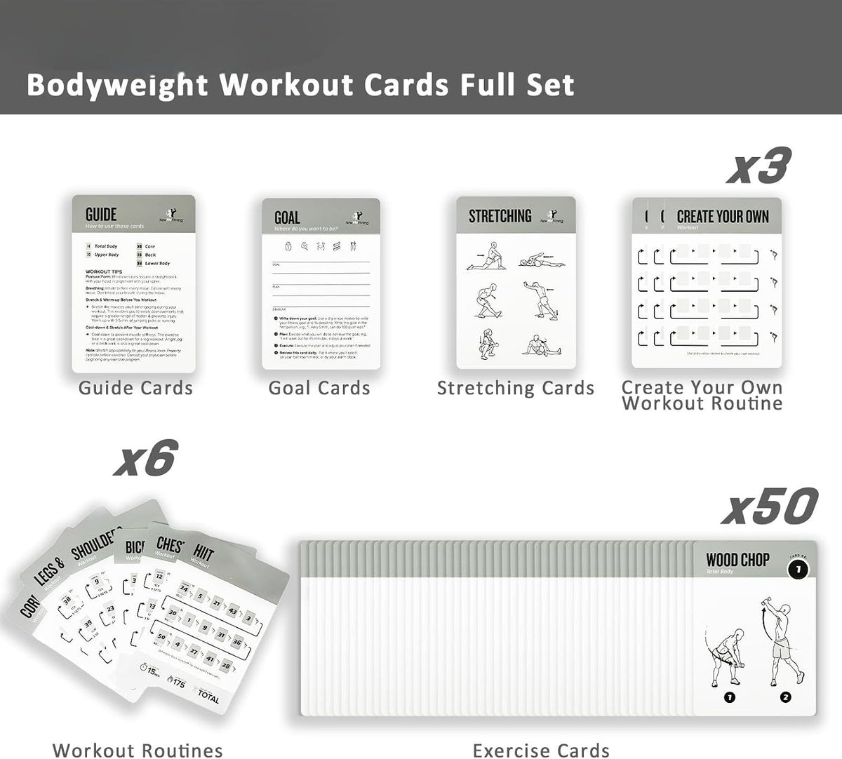 Half Balance Ball Workout Cards, 62 Exercises Cards Deck Large Size 5" x 3.5" Fitness Cards for Women & Men, Beginner Fitness Guide to Training Exercises at Home or Gym