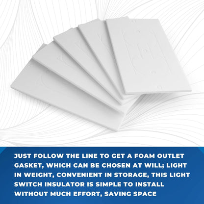 Outlet Insulators Draft Sealers, 100Pcs Electrical Outlet Insulation Pads, EVA Foam Gasket for Wall, Switch Socket Cover Easy Install