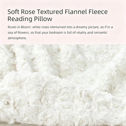 Reading Pillow, Rose Velvet Back Pillow with Arms for Bed Sitting Up, Bed Pillow for Adult Children, Backrest Pillows with Washable Cover, Chair Pillow for Watching TV/Gaming/Relaxing (Pink)
