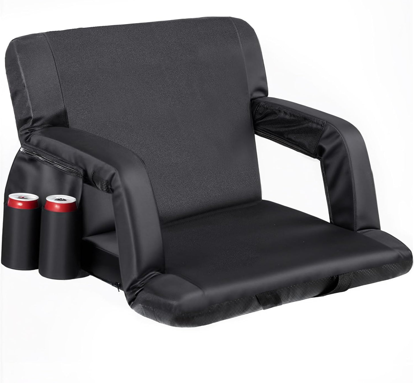 20.5"/25" Wide Stadium Seat for Bleachers w/Back Support Padded Cushion Portable Reclining Bleacher Seats Camping Stadium Chair Waterproof