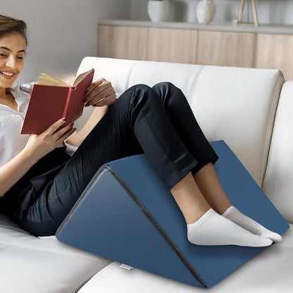 Saloniture Triangle Wedge Massage Table Bolster Under-Knee Pillow, Extra Large - 19 x 12 x 20 x 15.5 Inch - Black