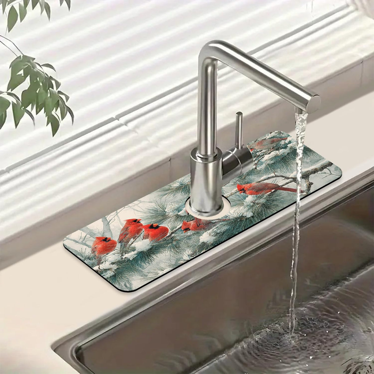 Faucet Mat for Kitchen Sink Absorbent Splash Guard Bathroom 23.5"X5.5"