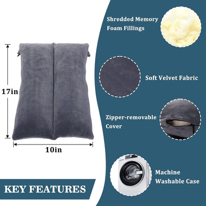 Arm Elevation Pillow Shredded Memory Foam Filled Arm Stabilizer Elevation Pillow for Swelling and Circulation Pain Relief for Shoulder Surgery and Leg Injury Washable Cover
