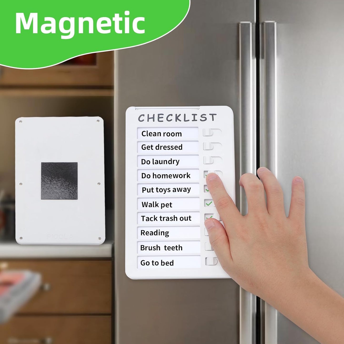 Dry Erase Chore Chart for Kids, Standable Whiteboard Checklist Board | Standable, Resuable, Portable, Routine Chart with a Pen