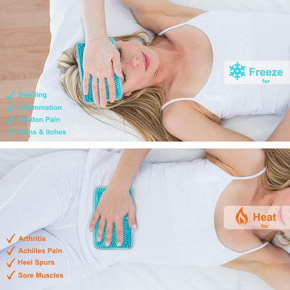Gel Ice Packs for Injuries Reusable 2 Packs Hot Cold Gel Wrap with Strap