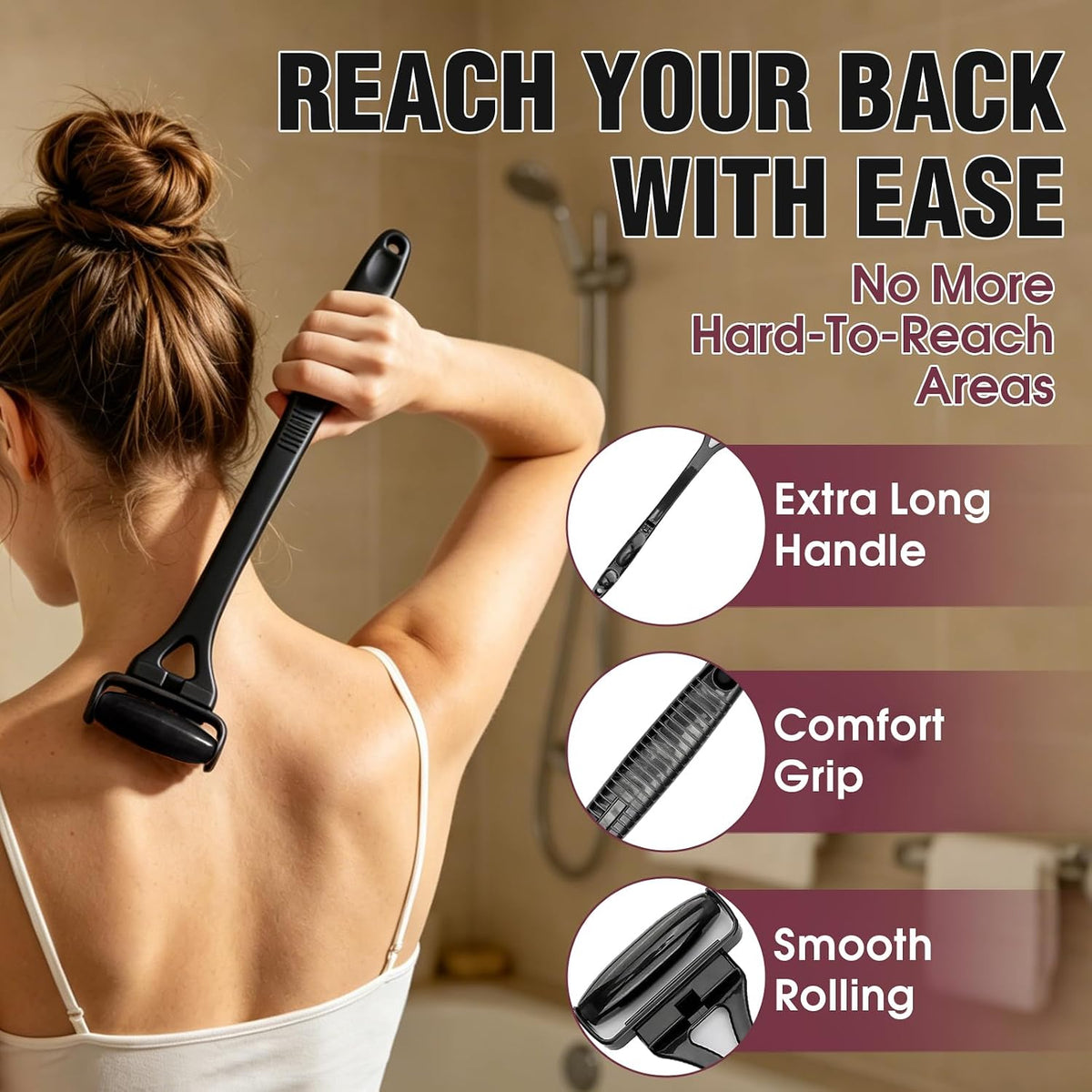 Back Massage Rollers Hot and Cold Compresses, Sturdy and Portable