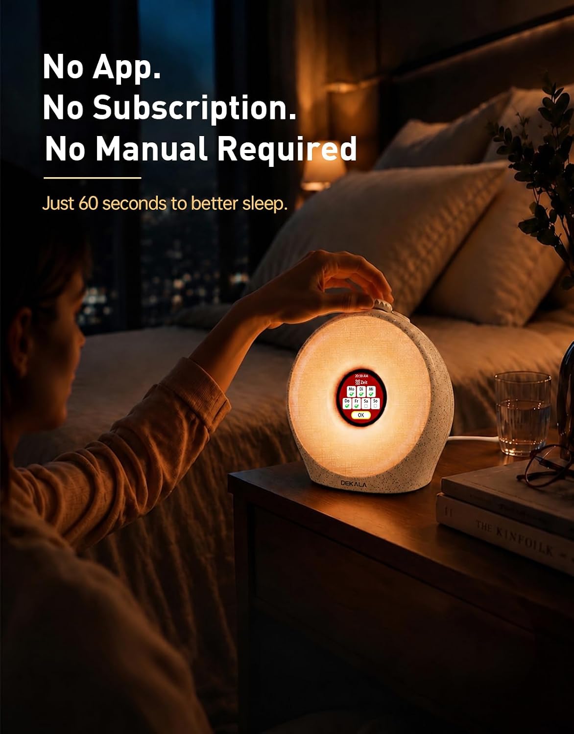 Dekala Sunrise Alarm Clock with Pulse Wake, 7-Day Programmable 4 Loud Alarm