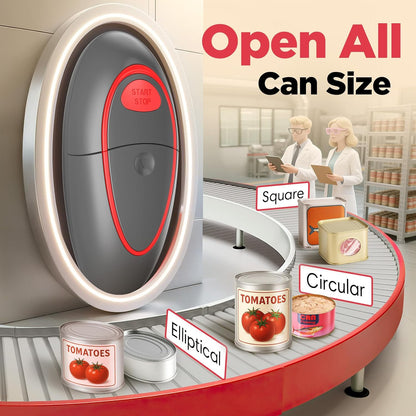 Electric Can Opener Fits Almost All Can Sizes for Seniors with Arthritis, Hand Held Battery Operated Can Opener with Smooth Edge, Food Safe Kitchen Gadgets Automatic Can Opener for Kitchen