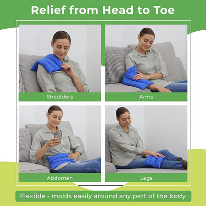 Nature Creation Microwaveable Herbal Heating Pad for Lumbar - Soothing Hot & Cold Therapy Pack for Lower Back- Soothing Relaxation, Warmth and Comfort - Lavender Flowers