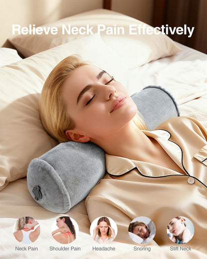 Luxtude Inflatable Neck Roll Pillow for Sleeping, Travel Neck Pillow