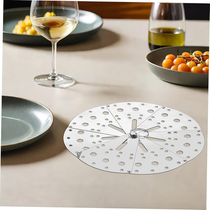 VOSAREA Adjustable Stainless Steel Anti-spill Lid Household Kitchen Spill Stopper Cover Overflow Pot Protector Suitable for Cooking and Boiling