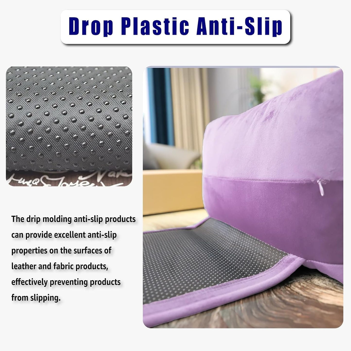 Adjustable Headrest Pillow for Recliners and Armchairs - Non-Slip Velvet Cushion for Neck Support and Pain Relief (Gray)