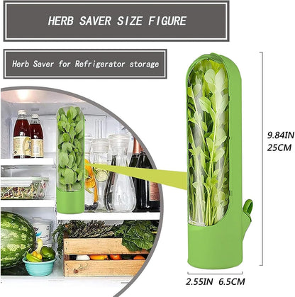 Herbsaver for Refrigerator - Vegetable Freshness Storage Containers, Herbkeeper Pod with Adjustable Humidity Control, Cilantro,Parsley, Asparagus, Keeps Vegetables Fresh for 2-3 Week (Pink)