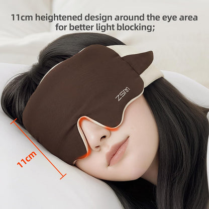 22mm Mulberry Silk Sleep Mask,3D Lash Friendly Eye Mask Adjustable Gray