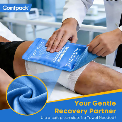 Comfpack Soft Ice Packs for Injuries Reusable, Double Side Hot Cold Therapy