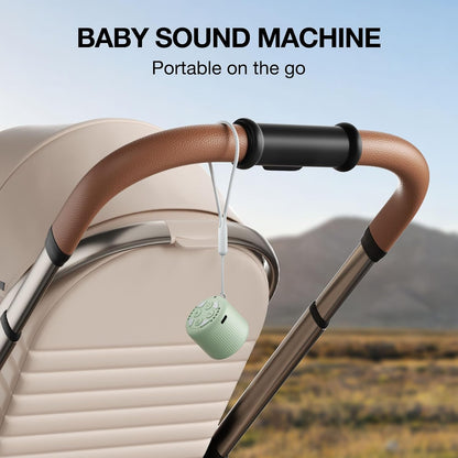 Portable Sound Machine for Baby Adults,LEICEX Travel Sound Machine,15 Non-Looping Sound Timer and Memory Play, Mini White Noise Machine for Sleeping Office Privacy Travel Gift
