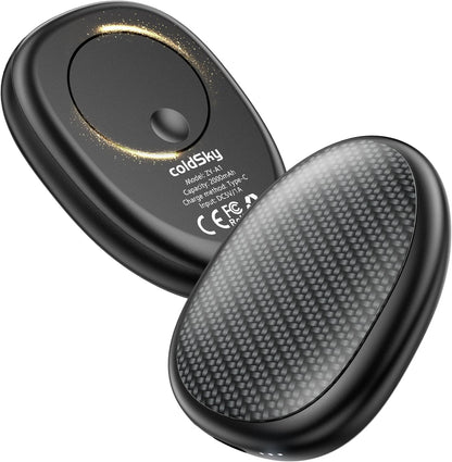 coldSky Rechargeable Hand Warmers 2 Pack, Magnetic 2-in-1 Reusable Electric Hand Warmer, 3 Heat Settings Portable Pocket Hand Heater Gifts for Women Men Christmas, Skiing, Camping, Hunting