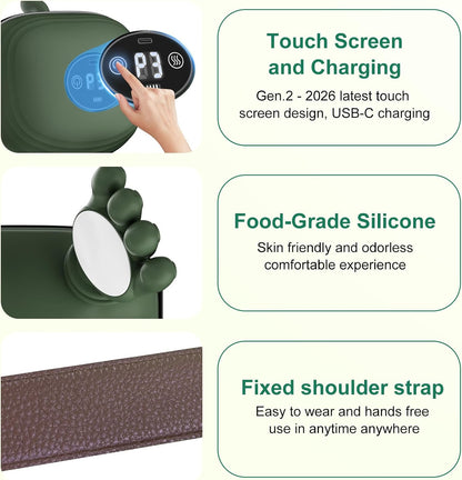 Human-Like Neck Massager with Heat for Pain Relief Deep Tissue, Cordless 4D Kneading Neck and Shoulder Massager with Bionic Fingers Massage and Screen, Ideal Gifts for Women Men