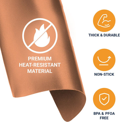 Toaster Oven Liners for Bottom of Oven (4 Pack) Reusable Non-Stick Heat Resistant Toaster Liners, Compatible with Breville, Cuisinart, Black & Decker, Dash, and More - Air Fryer Liners 12"x12" (Black)