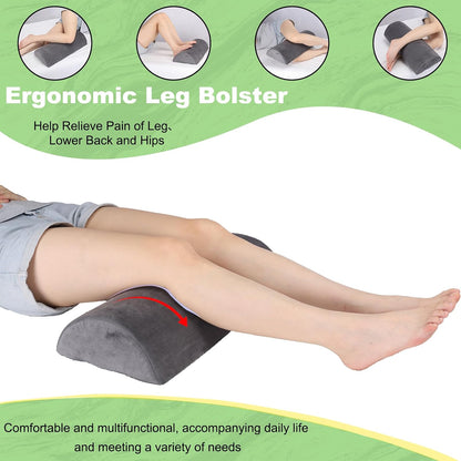 Recliner Foot Pillow, High-Resilience Foam Half-Moon Pillow for Sleeping | Soft and supportive for sleeping or reclining; supports legs, head, back and lumbar area while reducing heel pressure