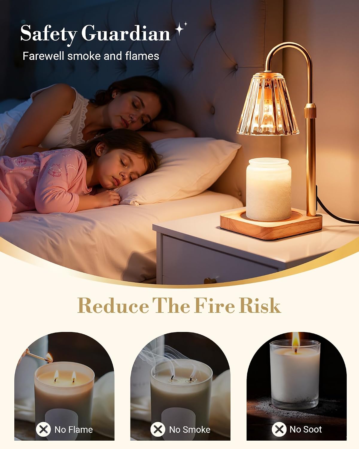 Marycele Candle Warmer Lamp with Timer, Vintage Home Decor, Gifts for Women