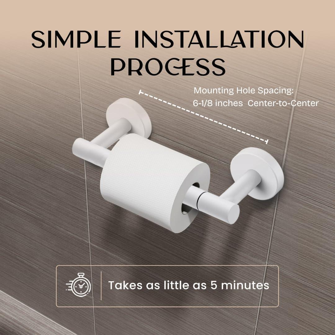 Day Moon™ - Toilet Paper Holder with Shelf - Modern Roll Holder for Bathroom - 1 Pack - Wall Mount - with Storage, Gold