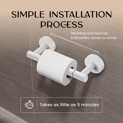 Day Moon™ - Toilet Paper Holder with Shelf - Modern Roll Holder for Bathroom - 1 Pack - Wall Mount - with Storage, Gold