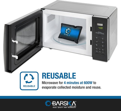 BARSKA Rechargeable Desiccant Dehumidifier - Safe Moisture Absorber for Home Closets, Gun Safes, Basement, Garage, Cars, Microwaveable - Portable Blue Dehumidifying Solution