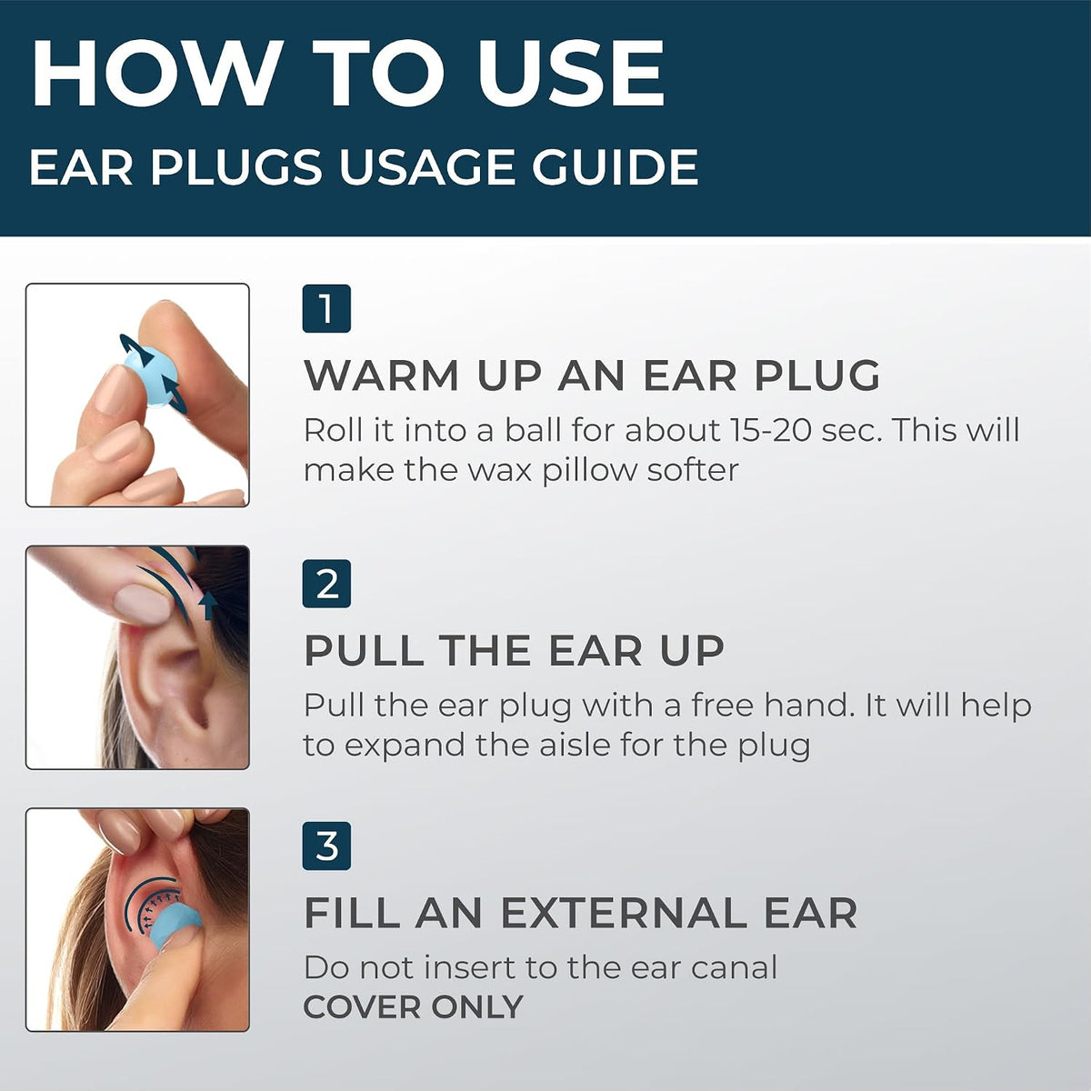 Peace&Quiet PQ Wax Ear Plugs for Sleeping - 30 Silicone Wax Earplugs