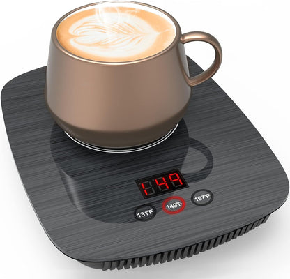 Coffee Mug Warmer for Desk with Heating Function 25 Watt Electric Beverage Warmer with Adjustable Temperature 131℉/ 55℃or 167℉/ 75℃ (Without Mug)