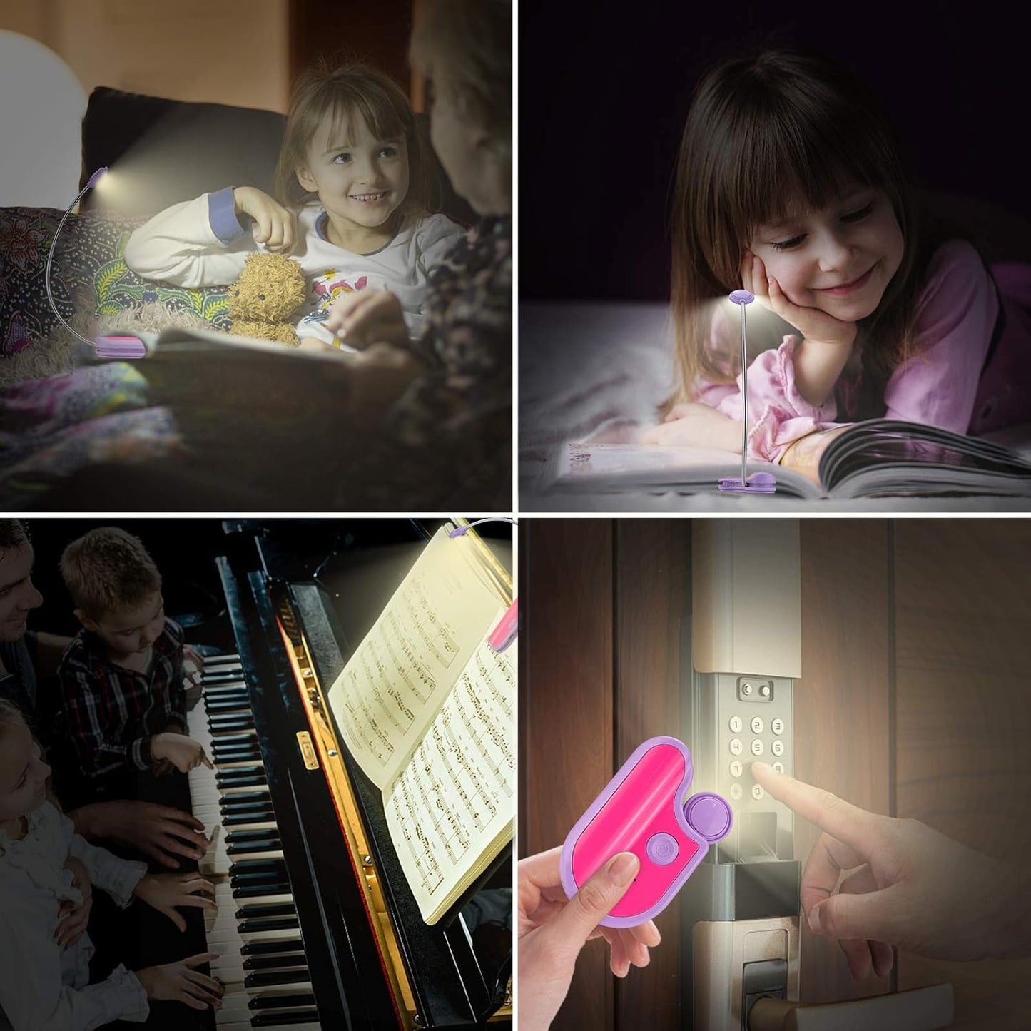 BIGMONAT Rechargeable Book Reading Light in Bed,Dimmable Warm/White Book Light for Kids,Multi Colors Portable LED Reading Lamp with Rotary Light Neck,Wireless Clip on Reading Light for Student(Green)