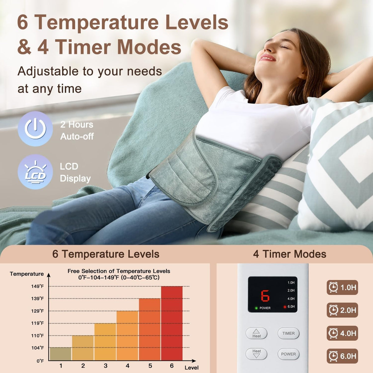 IGXHAVIZ Heating Pad with Adjustable Belt